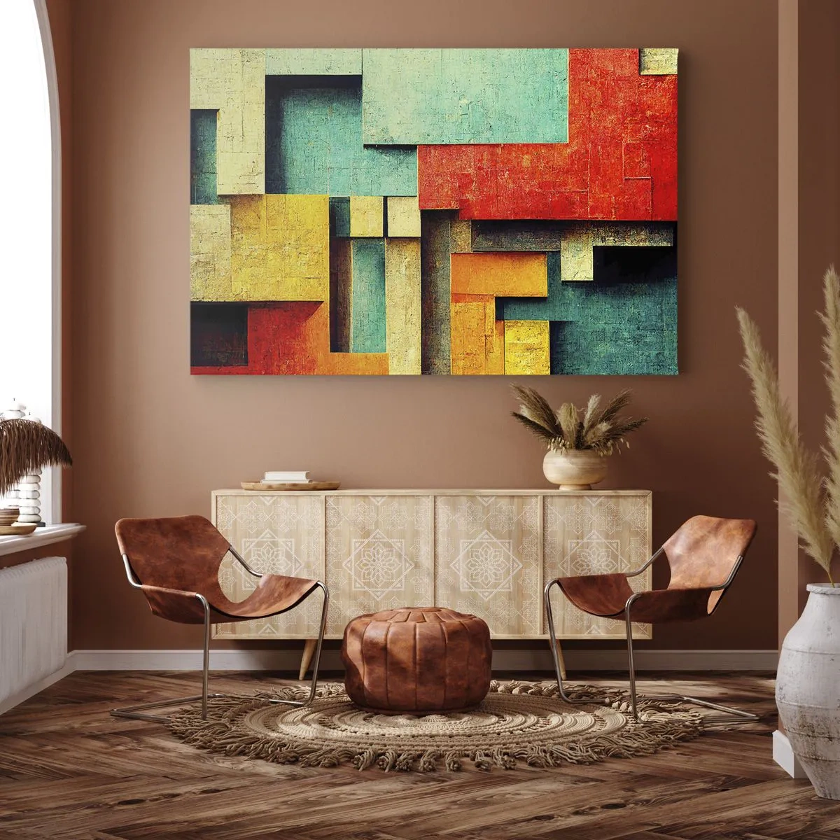 Tablou pe pânză - Festival de unghiuri drepte - 70x50 cm