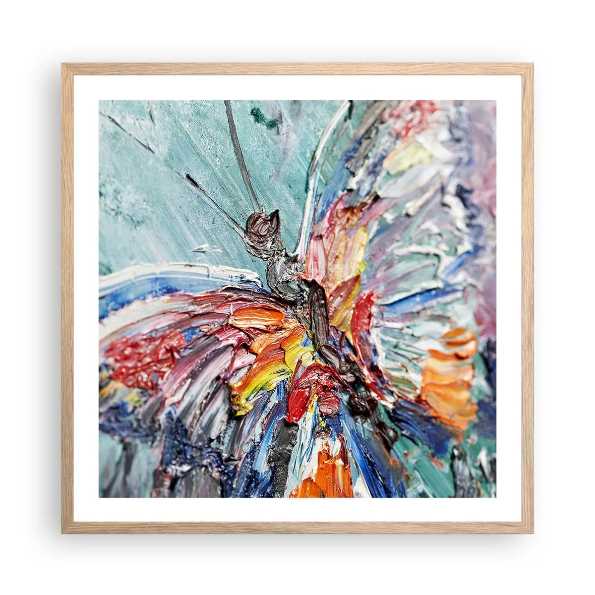 Poster în ramă de stejar deschis - Pictat de natura - 60x60 cm