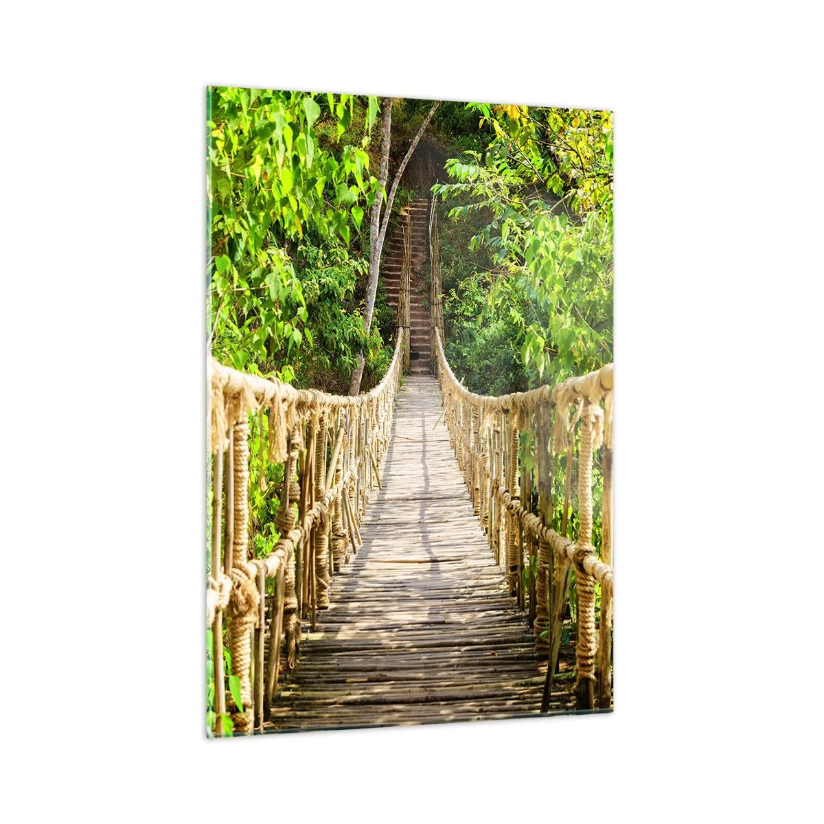 Tablou pe sticlă - Suspendat în verde - 50x70 cm
