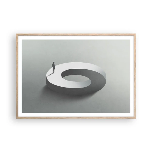 Poster în ramă de stejar deschis - Înțelegi ceva? - 100x70 cm