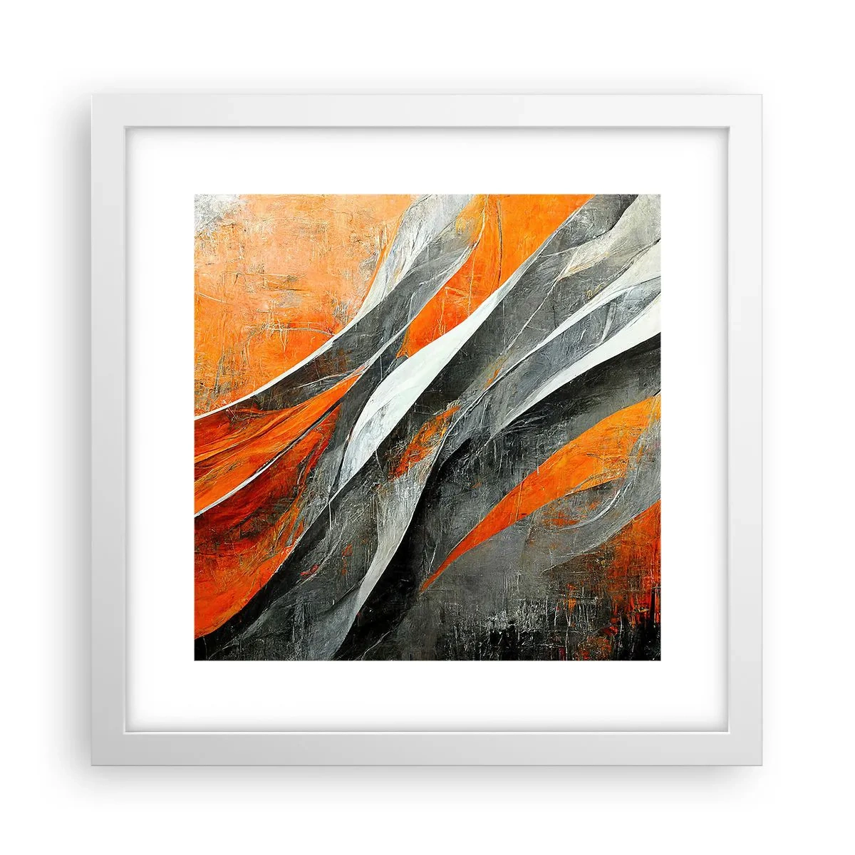 Poster în ramă albă - Căldură și frig - 30x30 cm