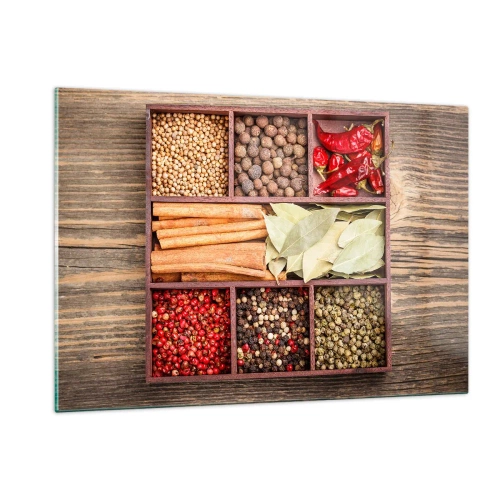 Tablou pe sticlă - Ordine de forme, buchet de arome - 120x80 cm