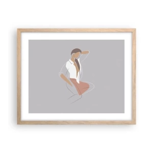 Poster în ramă de stejar deschis - Schiță de farmec - 50x40 cm