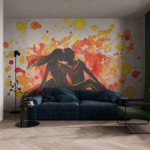 Tapet Premium Sand - Şi a fost lumină - oameni, Pup, Un cuplu de îndrăgostiți - 300x210 cm