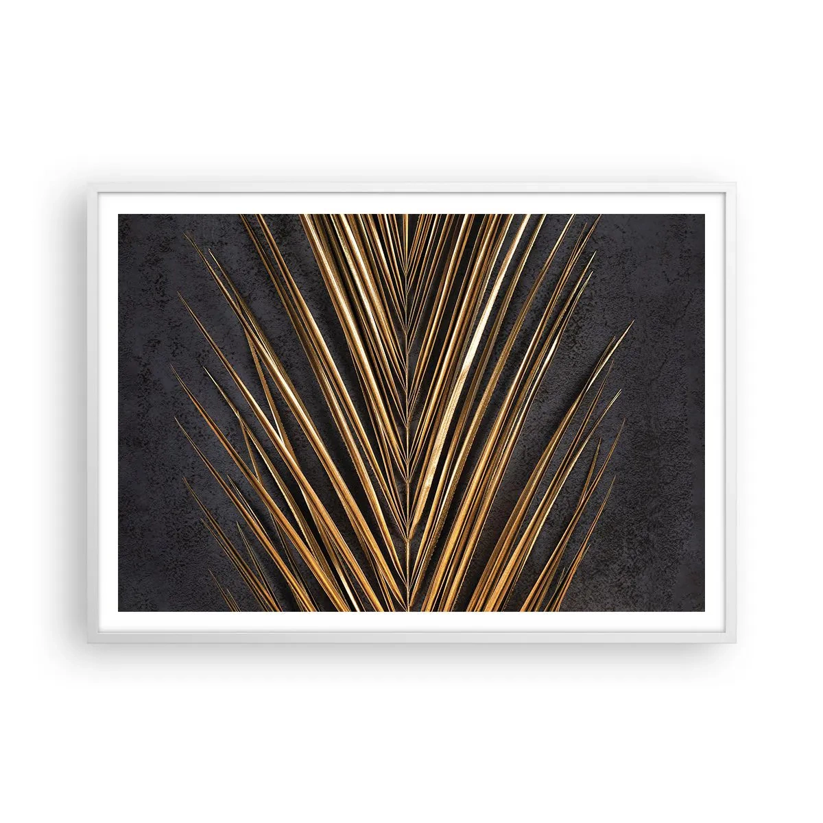 Poster în ramă albă - Aur tropical - 100x70 cm