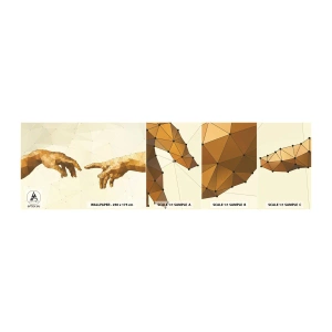Mostră tapet autocolant Deluxe Sticker - Geometrie divină - Artă Modernă, Mâinile, Bucată - 100x30 cm