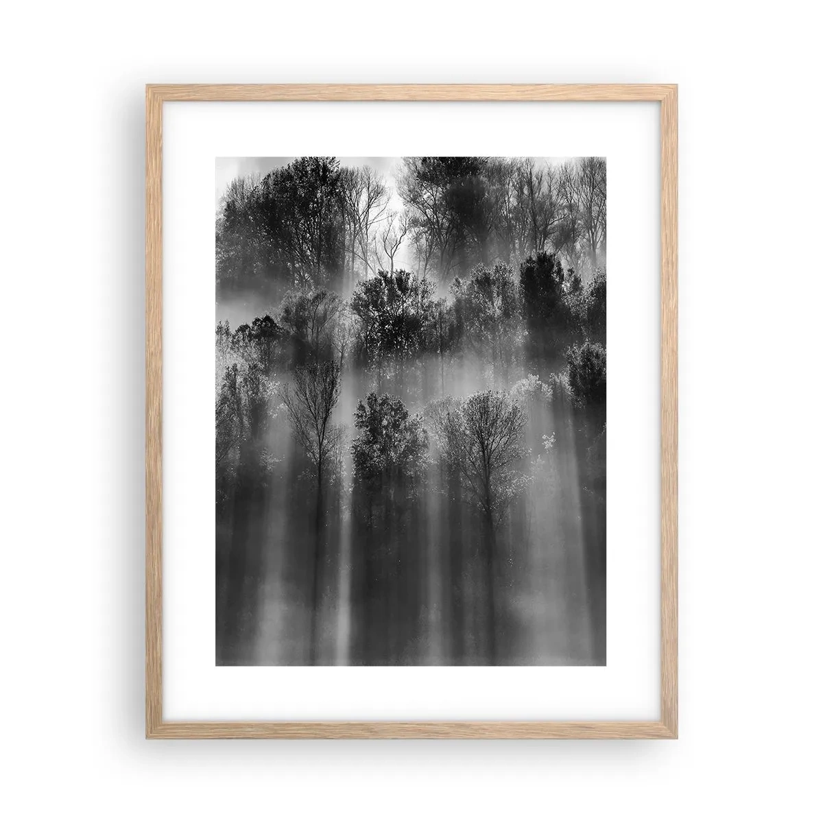 Poster în ramă de stejar deschis - În fluxuri de lumină - 40x50 cm