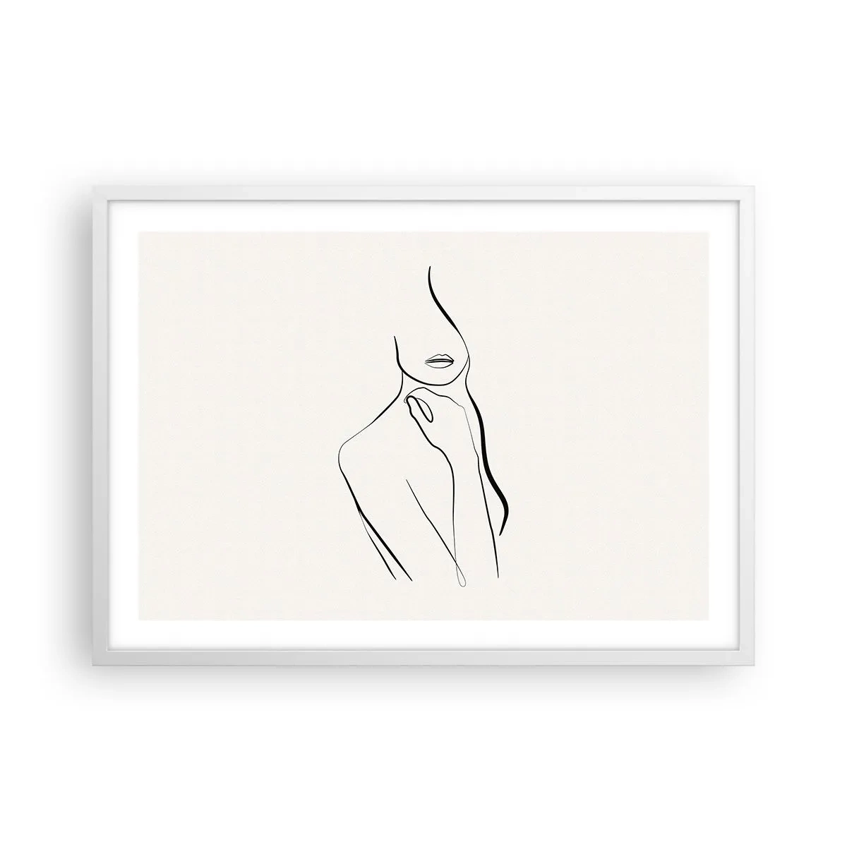 Poster în ramă albă - Val de melancolie - 70x50 cm