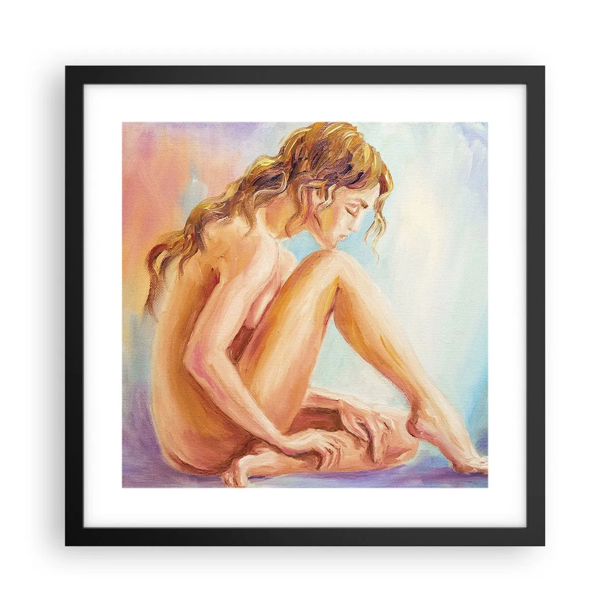 Poster în ramă neagră - Gest de tinerețe - 40x40 cm