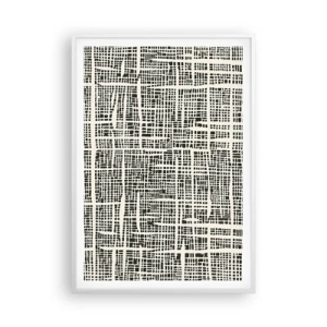 Poster în ramă albă - O compoziție țesută - 70x100 cm