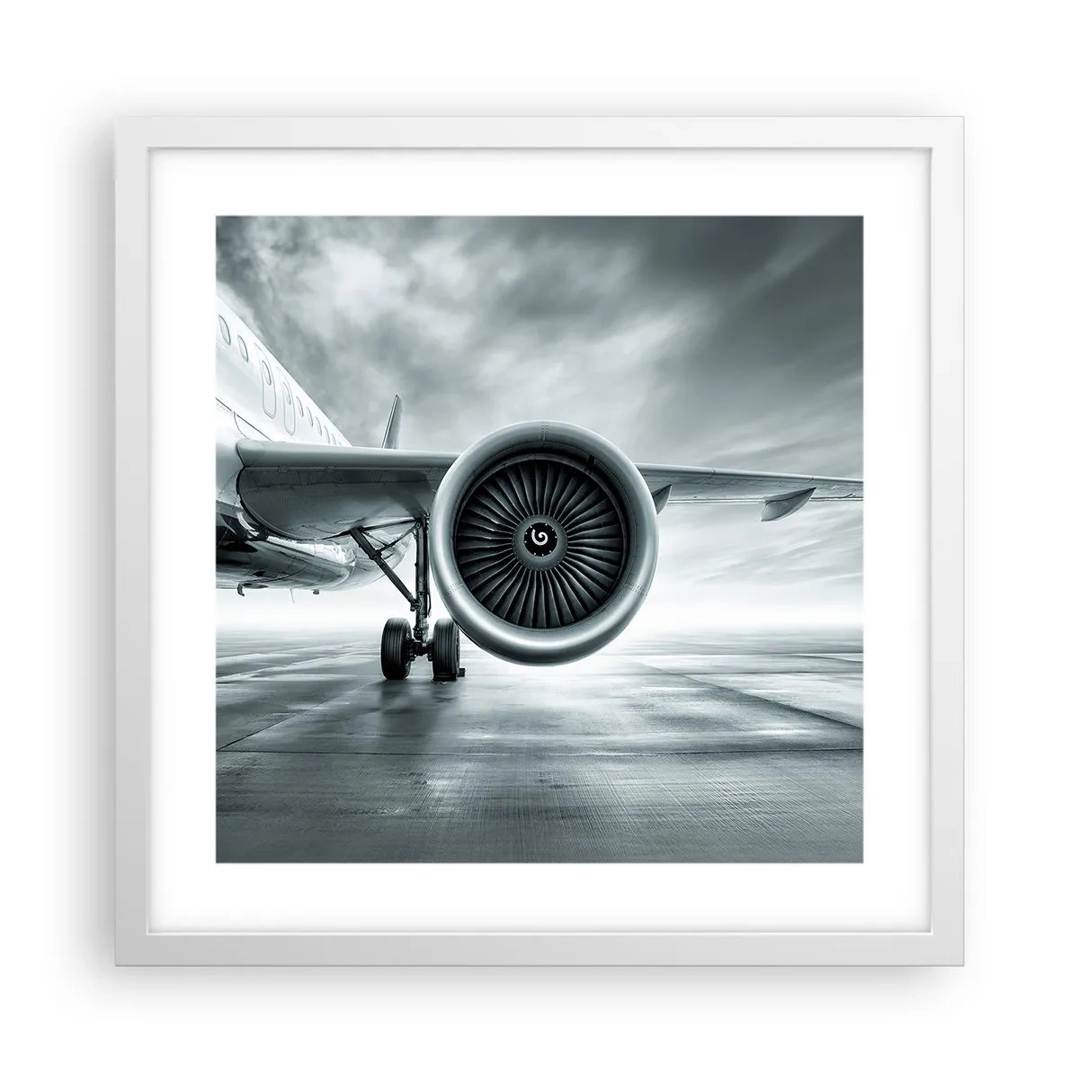 Poster în ramă albă - Ce putere! - 40x40 cm