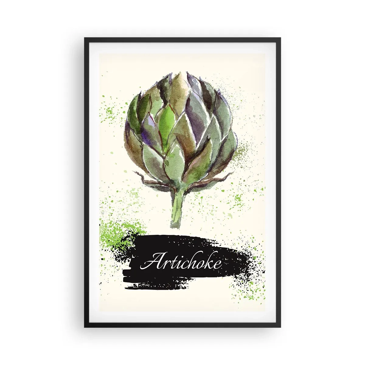 Poster în ramă neagră - Trăiască legumele! - 61x91 cm