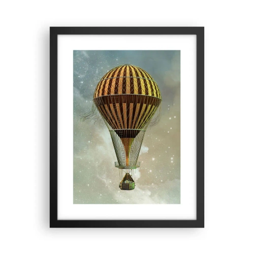 Poster în ramă neagră - Zboruri de pionierat - 30x40 cm