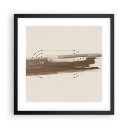 Poster în ramă neagră - O adiere de gri - 40x40 cm
