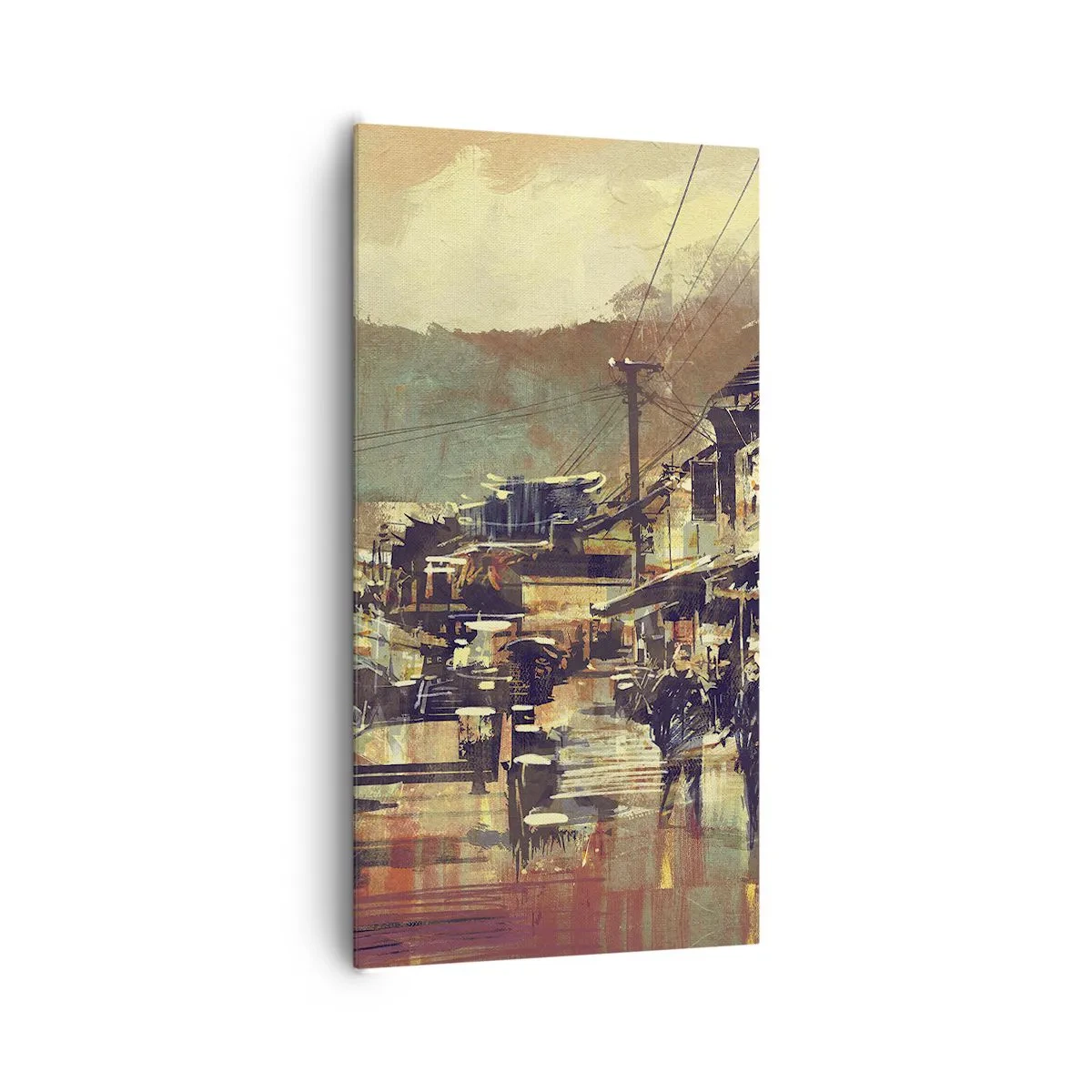 Tablou pe pânză - Viața ca o bogăție de gri - 65x120 cm