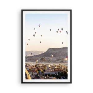 Poster în ramă neagră - Ca niște nave pe cer - 61x91 cm