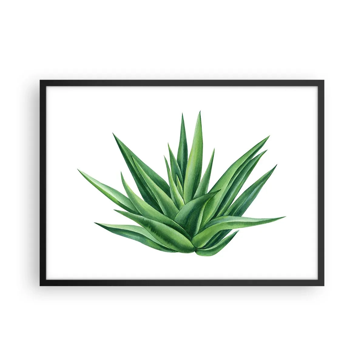 Poster în ramă neagră - Verde - putere - viață - 70x50 cm