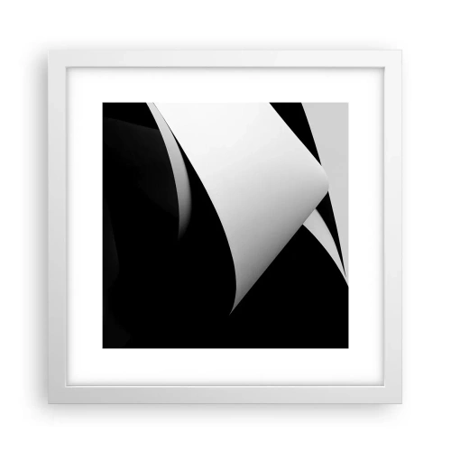 Poster în ramă albă - Planuri de lumină din adâncurile umbrelor - 30x30 cm