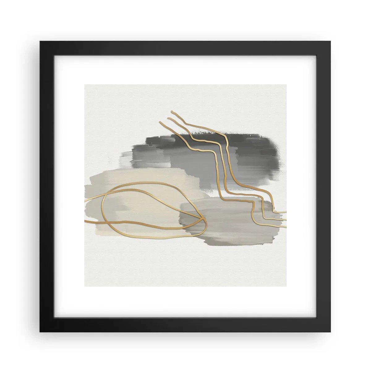 Poster în ramă neagră - Persistență și mișcare - 30x30 cm