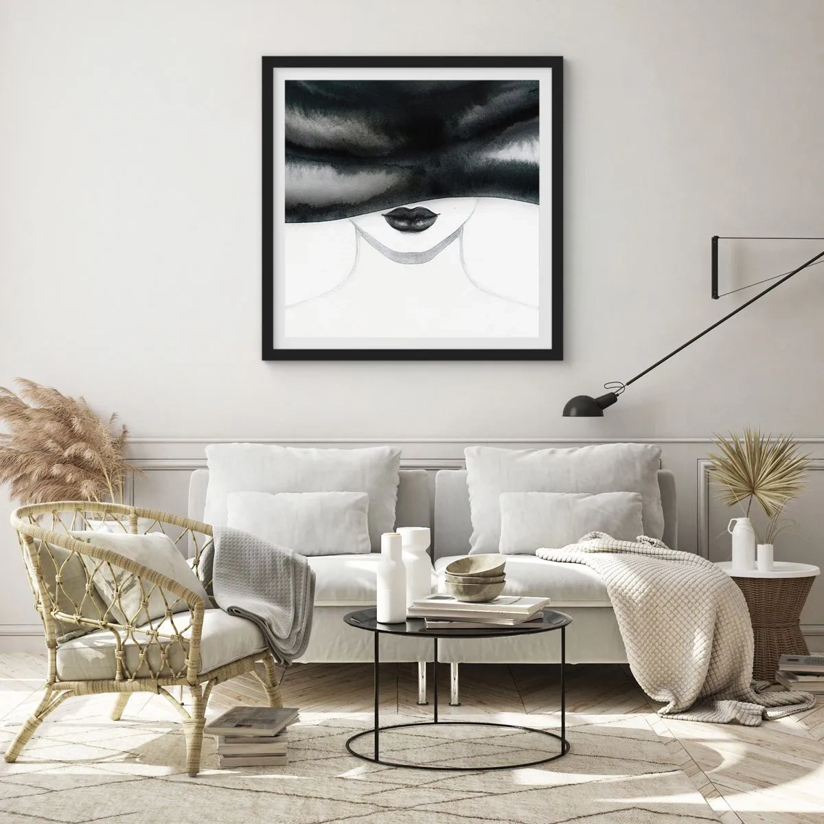 Poster în ramă neagră - Un mister senzual - 30x30 cm