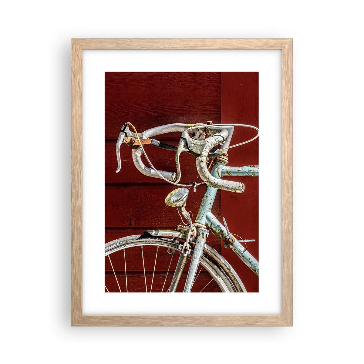 Poster în ramă de stejar deschis - Creat pentru victorie - 30x40 cm