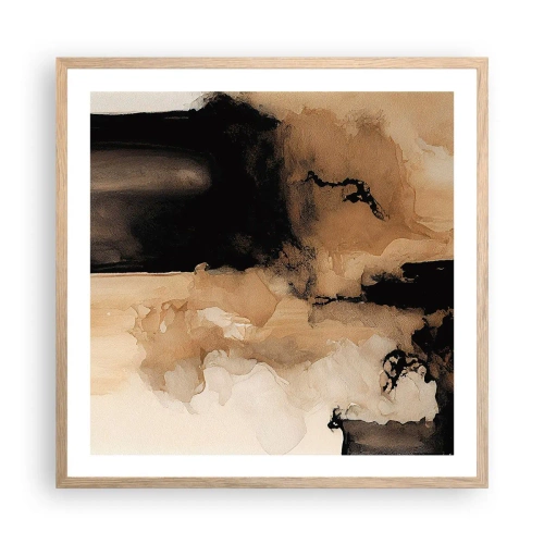 Poster în ramă de stejar deschis - O abstractizare intrigantă - 60x60 cm