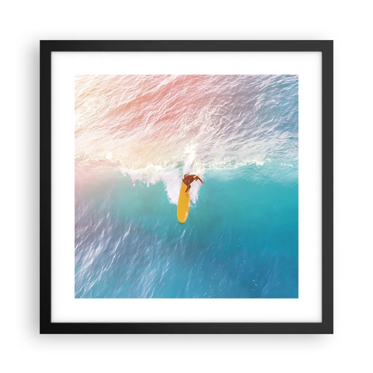 Poster în ramă neagră - Călărețul oceanului - 40x40 cm