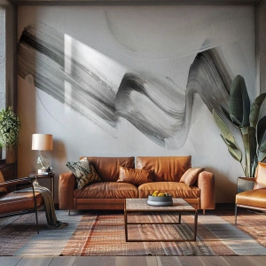 Tapet Premium Canvas - Doar pentru distracție - Minimalism, Abstracția, Perie - 300x210 cm