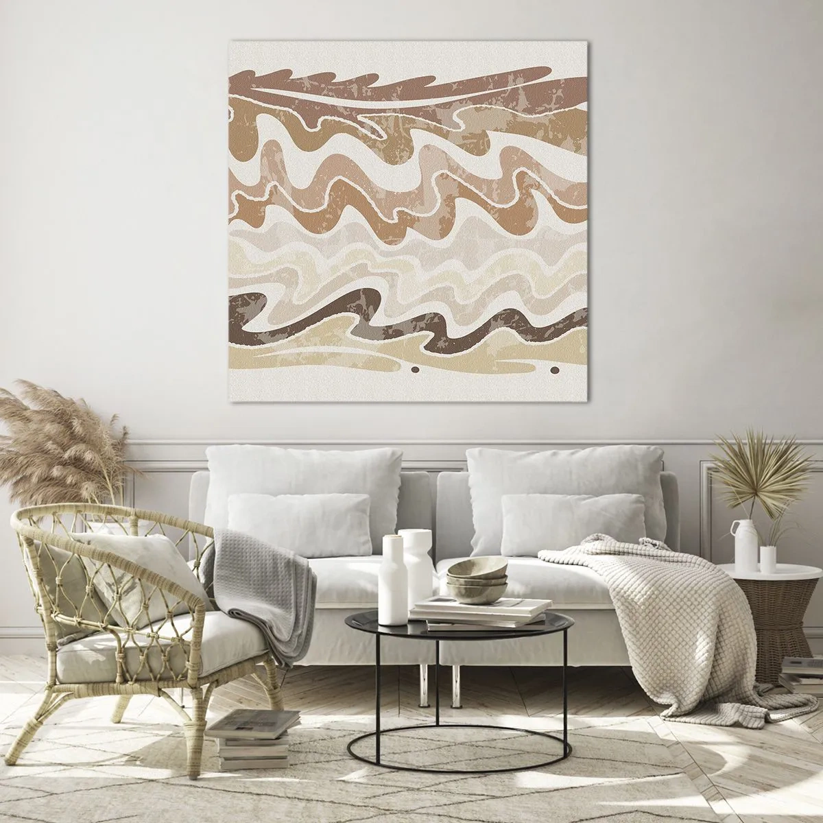 Tablou pe sticlă - Energie bună - emoții bune - 70x70 cm