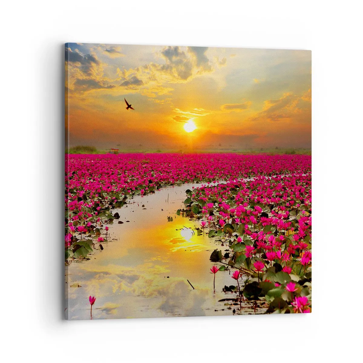 Tablou pe pânză - Viața secretă a lacului - 70x70 cm