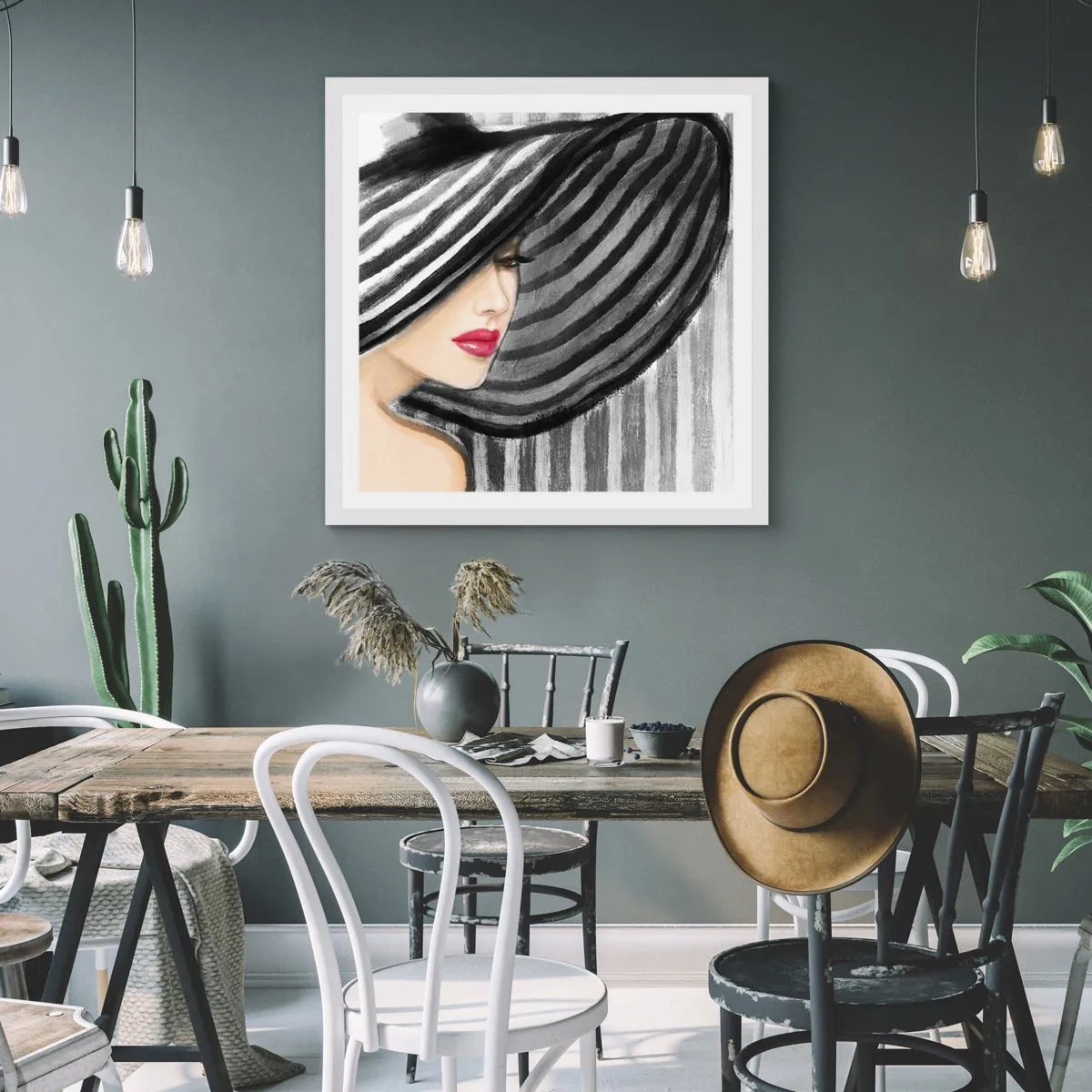 Poster în ramă albă - Unde te pot găsi? - 30x30 cm