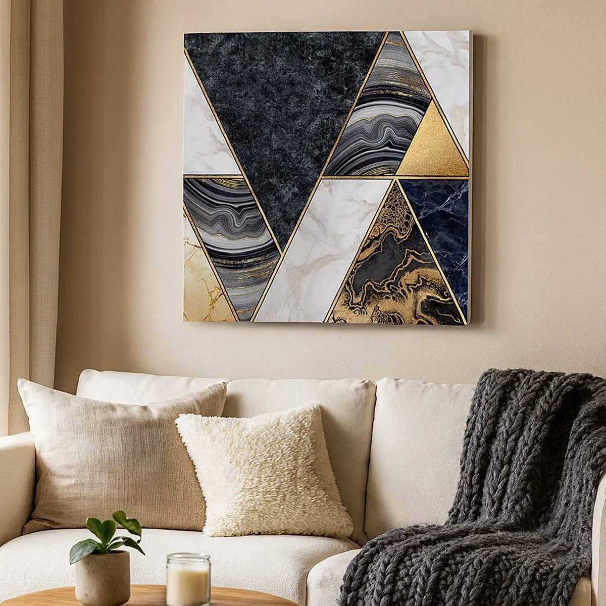 Tablou pe pânză - Piatră cu piatră - 30x30 cm