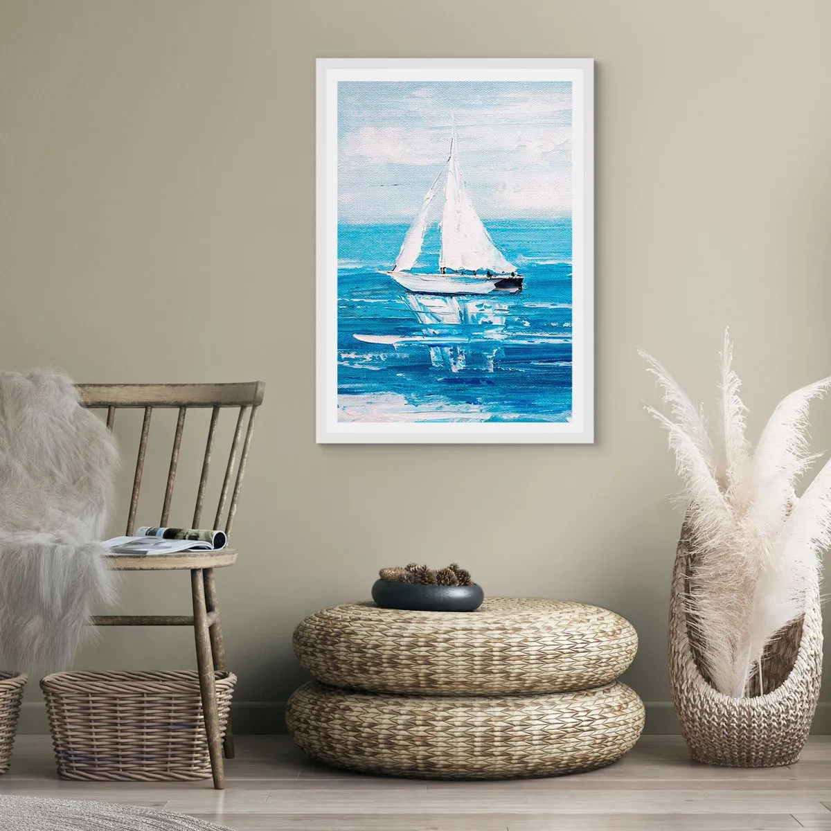 Poster în ramă albă - Cu un prieten alături de tine - 61x91 cm