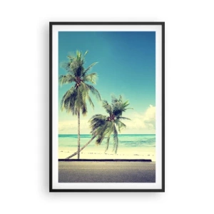 Poster în ramă neagră - Să înceapă vacanța - 61x91 cm