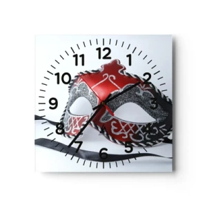 Ceas de perete - Ceas pe sticlă - Invitație la bal - 40x40 cm