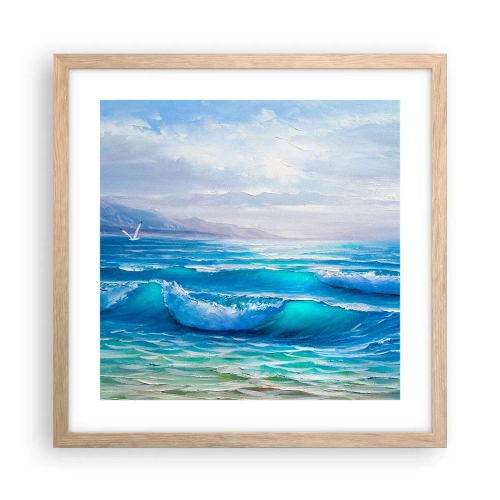 Poster în ramă de stejar deschis - Oferă alinare - 40x40 cm