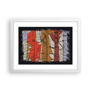 Poster în ramă albă - Compoziție spontană - 40x30 cm