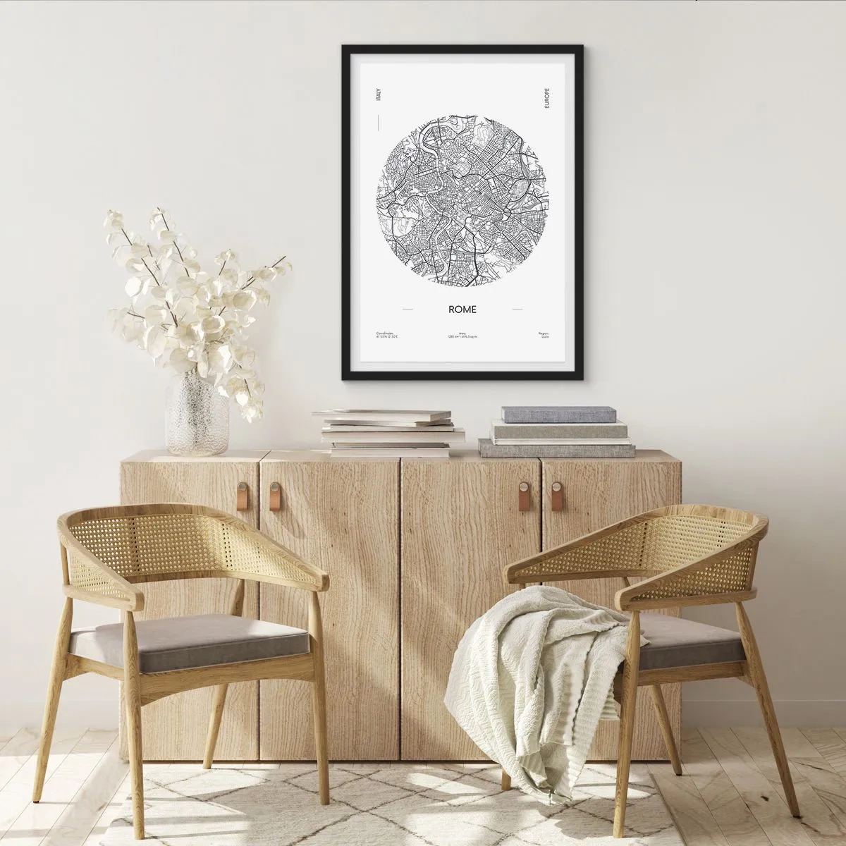 Poster în ramă neagră - Anatomia Romei - 61x91 cm