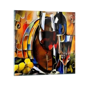 Tablou pe sticlă - Și lumea devine mai colorată - 30x30 cm