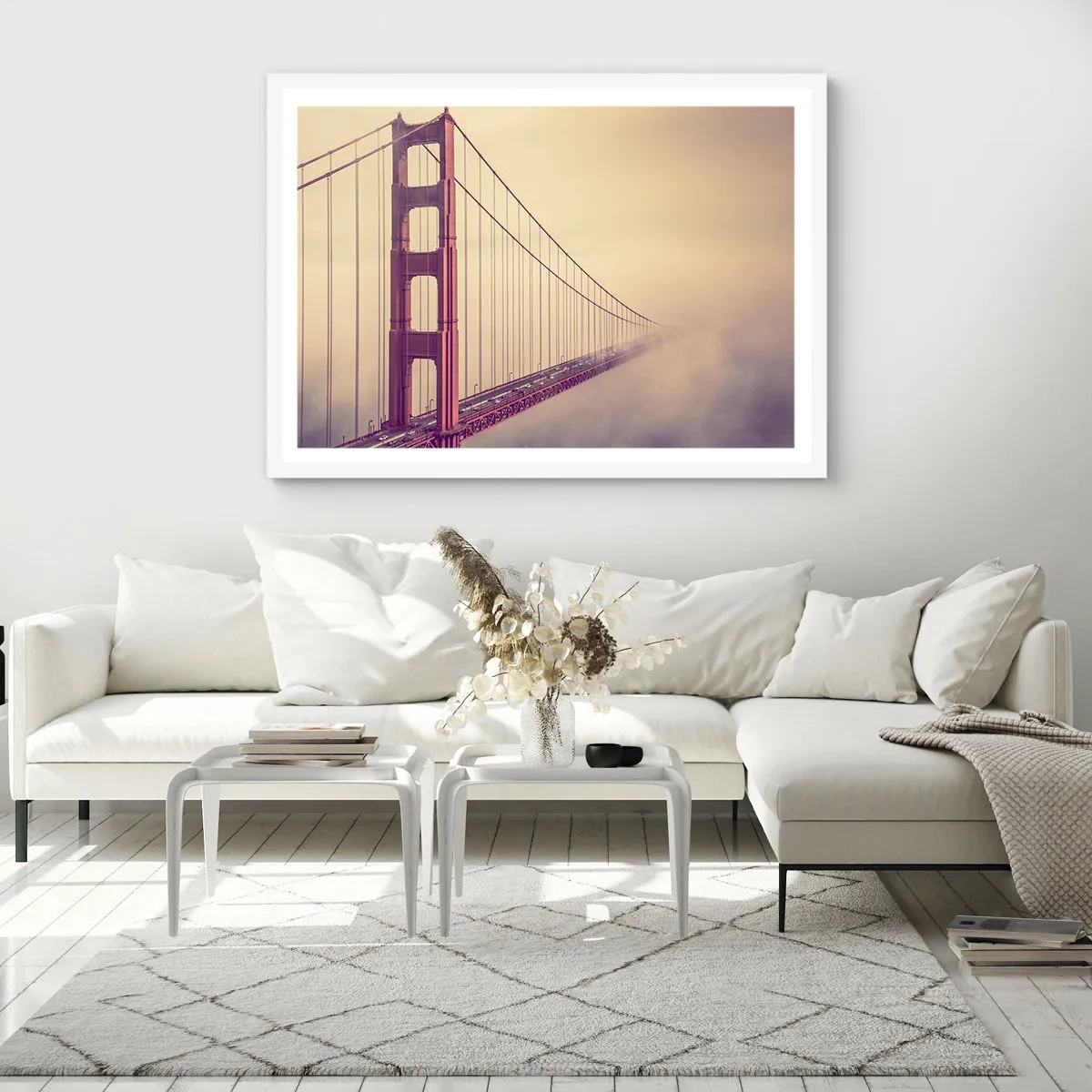 Poster în ramă albă - Între cer și pământ - 40x30 cm