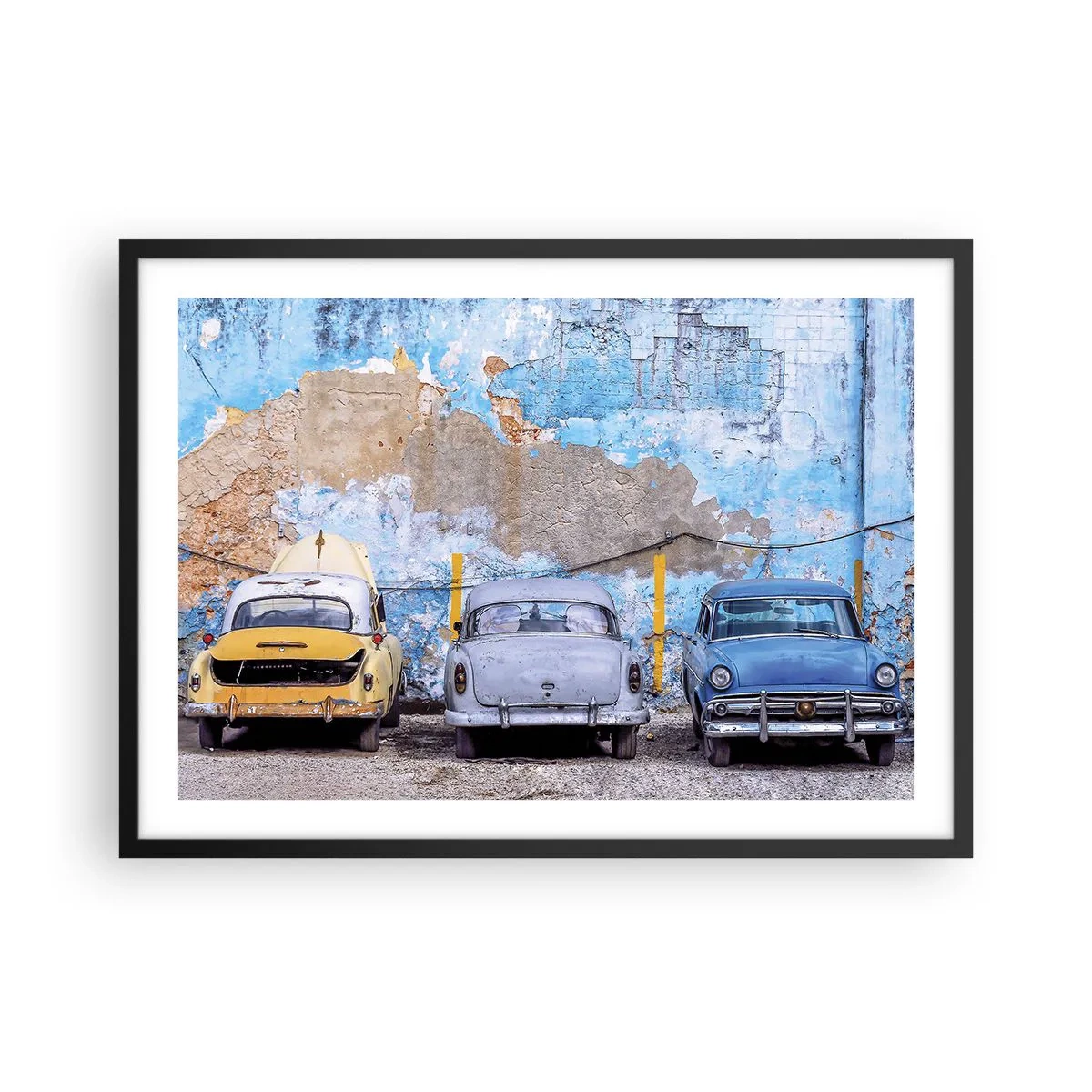 Poster în ramă neagră - Întâlnirea veteranilor - 70x50 cm
