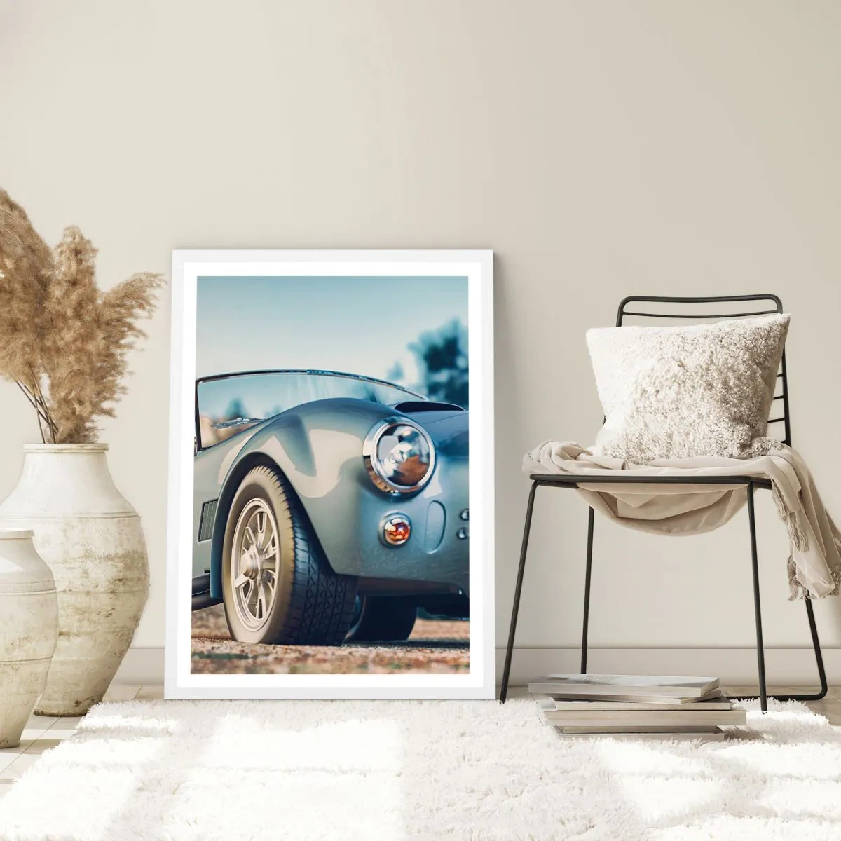 Poster în ramă albă - Pentru că stilul contează - 40x50 cm