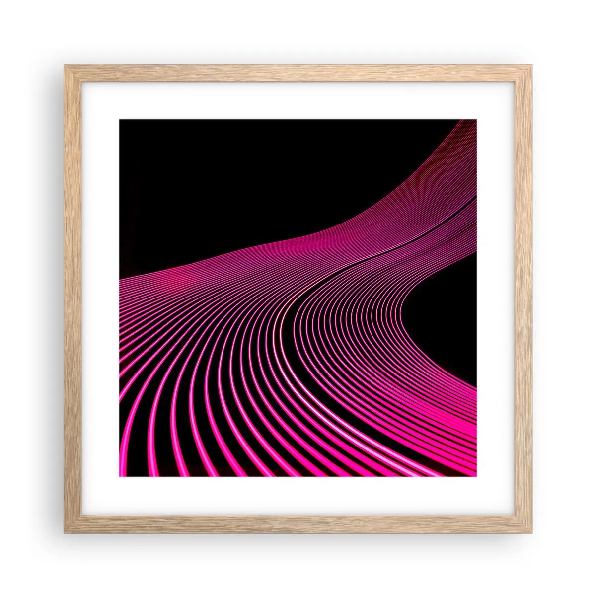 Poster în ramă de stejar deschis - Bulevardul de lumină - 40x40 cm
