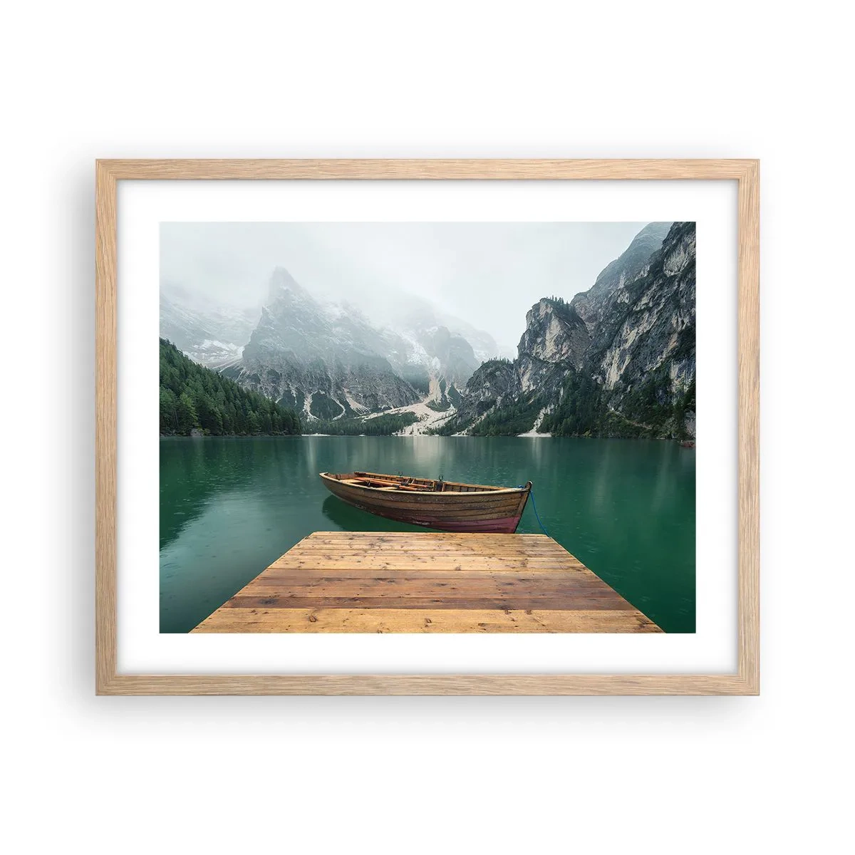 Poster în ramă de stejar deschis - Și frunțile mândre - 50x40 cm