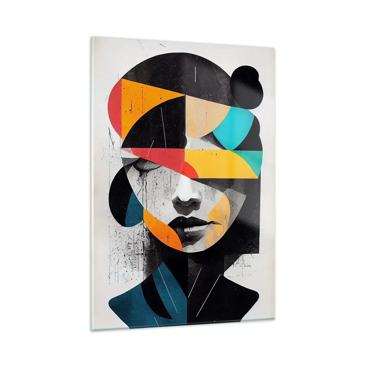 Tablou pe sticlă - Portret intern multicolor - 50x70 cm