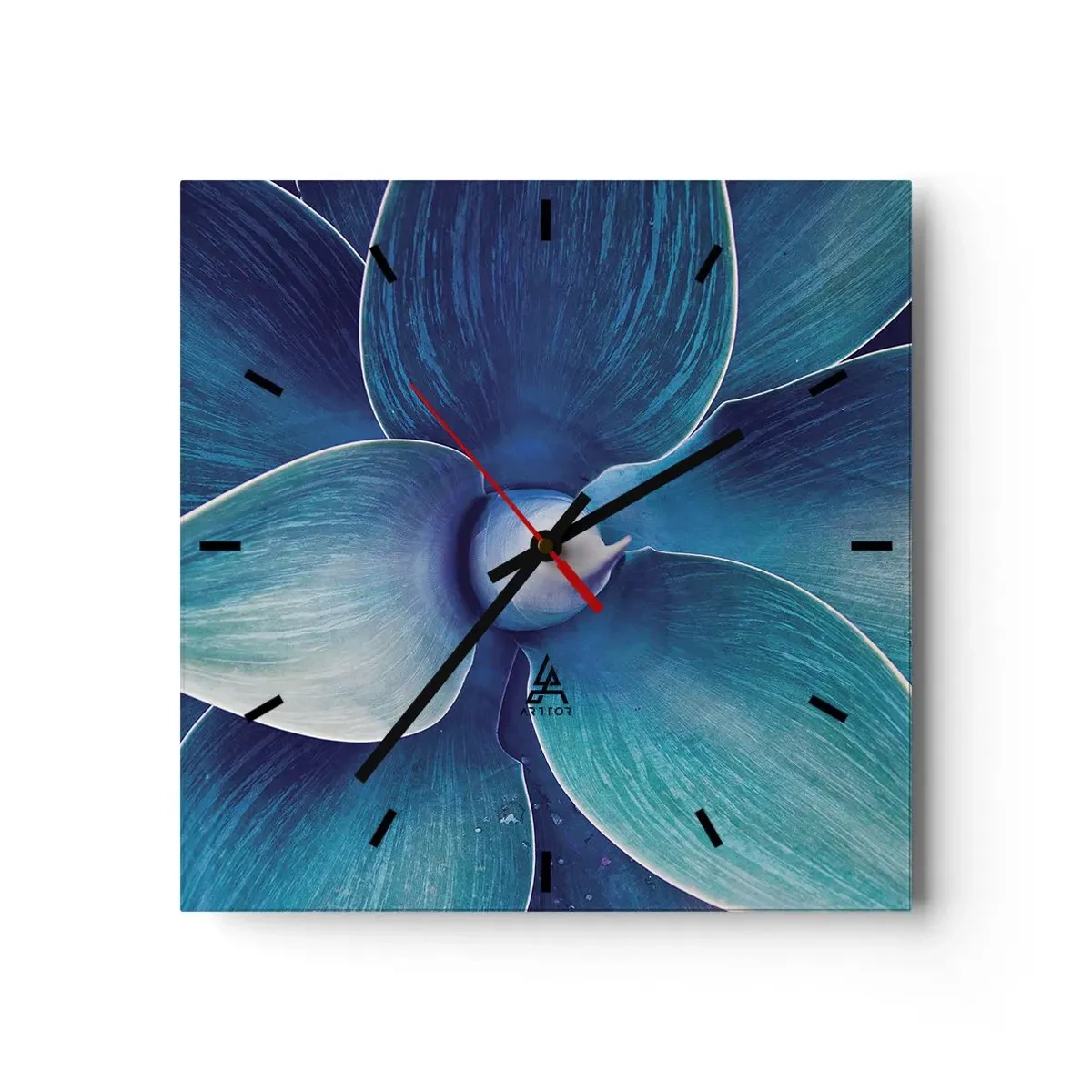 Ceas de perete - Ceas pe sticlă - A furat albastrul de la cer - 40x40 cm