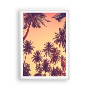 Poster în ramă albă - Variație tropicală - 70x100 cm
