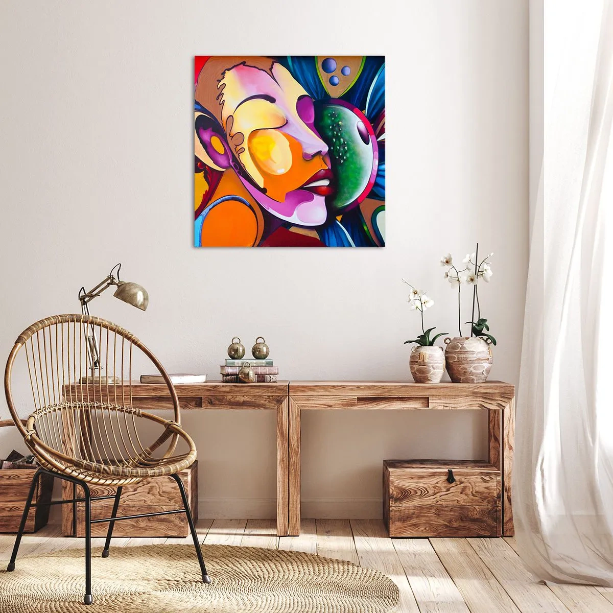 Tablou pe pânză - Atingere de culoare - 70x70 cm