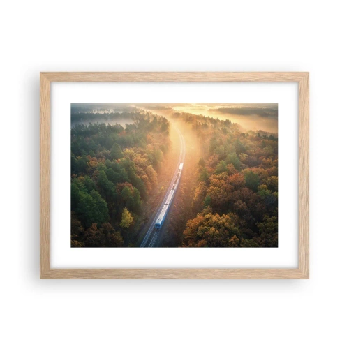 Poster în ramă de stejar deschis - Călătorie de toamnă - 40x30 cm