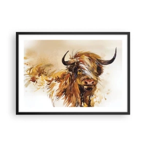 Poster în ramă neagră - Mândria vânătorului - 70x50 cm